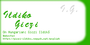 ildiko giczi business card