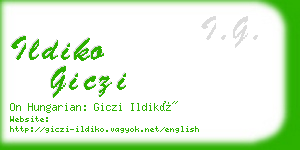 ildiko giczi business card